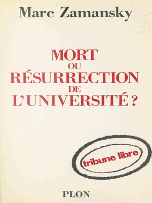 cover image of Mort ou résurrection de l'université ?